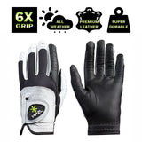 HIRZL Trust Control 2.0 - Golf Gloves - White / Black (Buy 2 FREE SHIP)