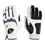 HIRZL Trust Hybrid - Golf Gloves - White / Black (Buy 3 FREE SHIP)