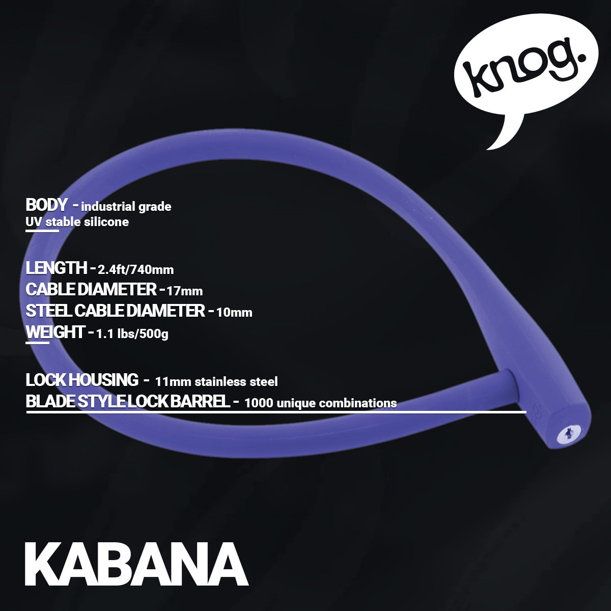 Knog - Kabana - Cable Lock