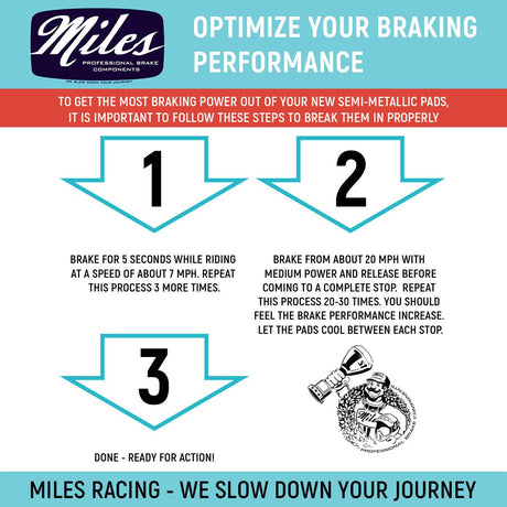 Miles Racing - Disc Pads Semi Metallic - Hayes MX1, MX9, HFX-Mag, HFX-9, Promax
