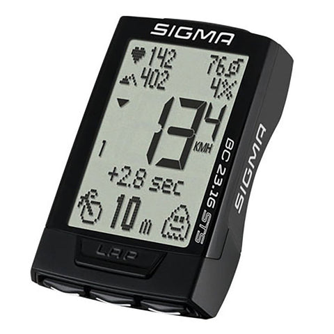 SIGMA Bike Computer - BC 23.16 STS, Digital Wireless w/ CAD & HR