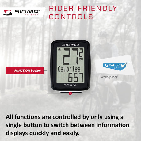SIGMA Bike Computer - BC 9.16, ATS Analogue Wireless