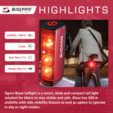 SIGMA Light - BLAZE, Rear Light w/ Brake Light - ZEITBIKE
