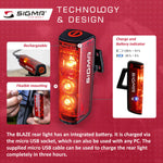 SIGMA Light - BLAZE, Rear Light w/ Brake Light - ZEITBIKE