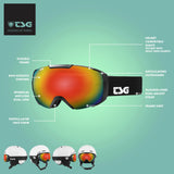 (10% OFF) TSG - Winter Goggle - Goggle One - Red N Blue, One Size