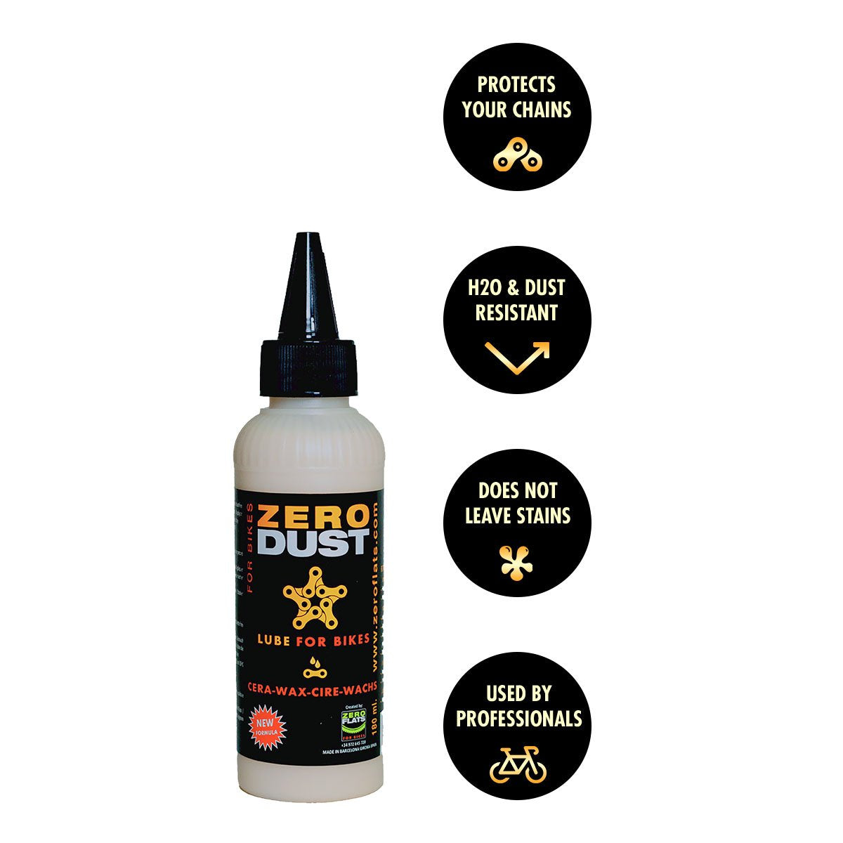 ZeroDust Chain Lube (180 ml - dosage for workshop or competition)